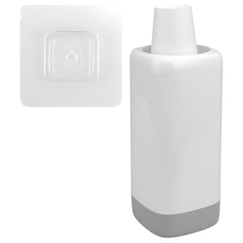 白とグレーの紙コップ収納ホルダー本体と固定用シール